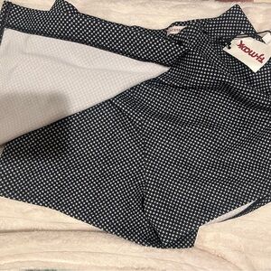 Black and White Dotted Patterned Skirt Shorts